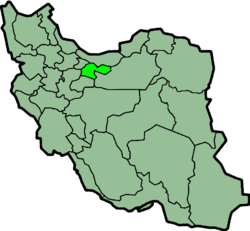 Carte montrant la position de la province en Iran