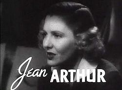 Jean Arthur in Mr. Deeds Goes To Town trailer.JPG