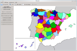 KGeography, carte de l'Espagne