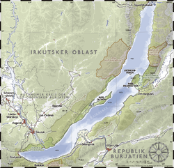 Carte du lac Baïkal