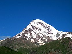 Vue du mont Kazbek.