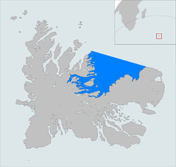 Carte représentant la localisation du golfe des Baleiniers