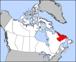 Le Labrador (en rouge) au Canada