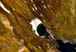 Image satellite du lac Assal.