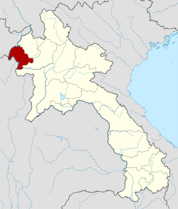 Carte du Laos mettant en évidence la province de Bokeo.