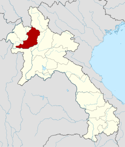 Carte du Laos mettant en évidence la province d'Oudomxay.