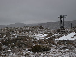 La station de ski de Ben Lomond vue du sommet.