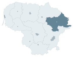 Localisation de l'apskritis d'Utena