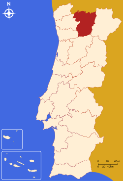 Localisation du district de Vila Real