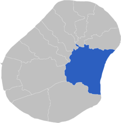 Carte de localisation du district d'Anibare.