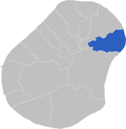 Carte de localisation du district d'Ijuw.