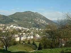 Vue depuis la ville de Lourdes