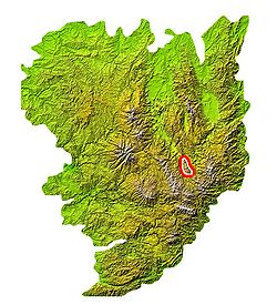 Carte de localisation du massif du Devès.