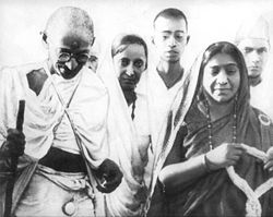Gandhi pendant 'la marche du sel'