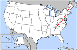Carte du Sentier des Appalaches.