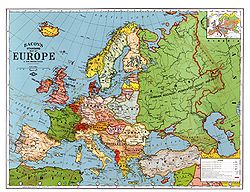 Carte de l'Europe en 1923