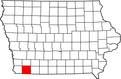 Map of Iowa highlighting Page County.svg