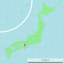 Carte du Japon avec la Préfecture d'Osaka mise en évidence