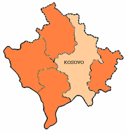 Situation du district de Kosovo au Kosovo