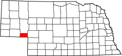 Map of Nebraska highlighting Deuel County.svg