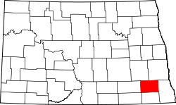 Map of North Dakota highlighting Ransom County.svg