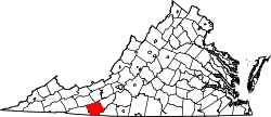 Map of Virginia highlighting Carroll County.svg
