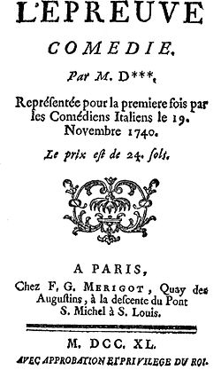 Première page de l’édition Merigot, Paris, 1740.
