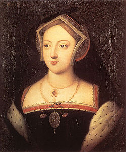 Mary Boleyn, dans le style de Holbein, Hever Castle, Kent.