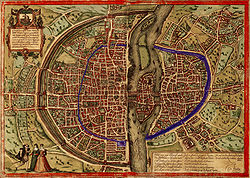 Plan de Braun & Hogenberg datant de 1572
