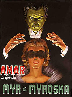 Myr et Myroska - Affiche du cirque Amar, vers 1955.