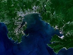 Image satellite de la baie de Nakhodka.