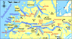 Carte du Nordfjord.