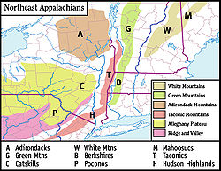 Chaînes du nord-est des Appalaches.