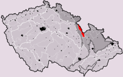 Localisation des monts Orlické hory en République tchèque