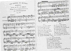 La romance Les effets du retour, paroles de C.H. Barlet, musique et accompagnement de guitare par Pieter Vanderghinste