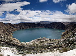 Lac de cratère du Quilotoa.