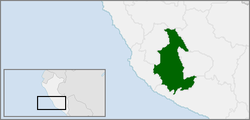 Localisation de la région Ayacucho