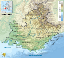 Géolocalisation sur la carte : Provence-Alpes-Côte d'Azur/France