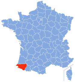 Localisation des Pyrénées-Atlantiques en France