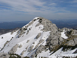 Vue du versant Nord du sommet du Risnjak.