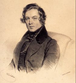 Robert Schumann, Vienne, 1839. Lithographie de Joseph Kriehuber.
