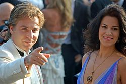 Angela Gheorghiu avec Roberto Alagna au festival de Cannes