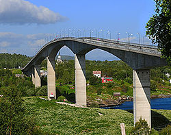 Vue du pont du Saltstraumen.
