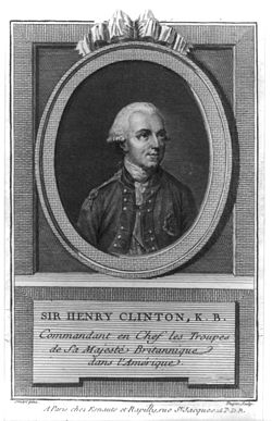 General Sir Henry Clinton Général-en-chef des troupes britanniques en Amérique.