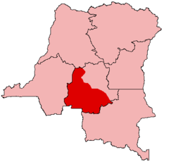 Localisation du Sud-Kasaï au sein du Congo