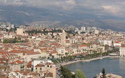 Vue sur le port de Split