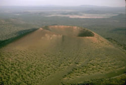 Vue aérienne du Sunset Crater.