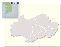 Carte de Gwangju