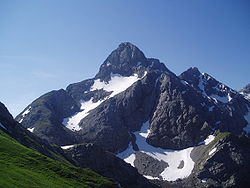Le Trettachspitze depuis le nord