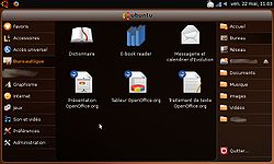 Bureau de la version Ubuntu Netbook Remix 9.04